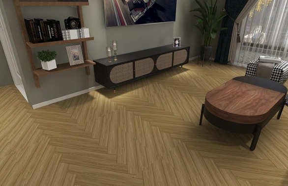SPC Click Herringbone Flooring Interlocking Floor Tiles