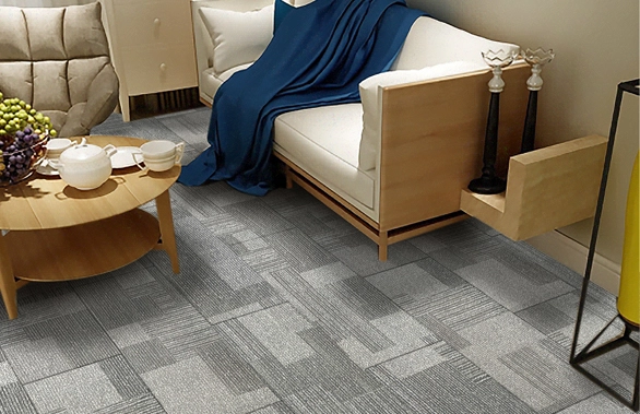 2024 Waterproof No Formaldehyde New Design Carpet Grain SPC Flooring For Supermarket