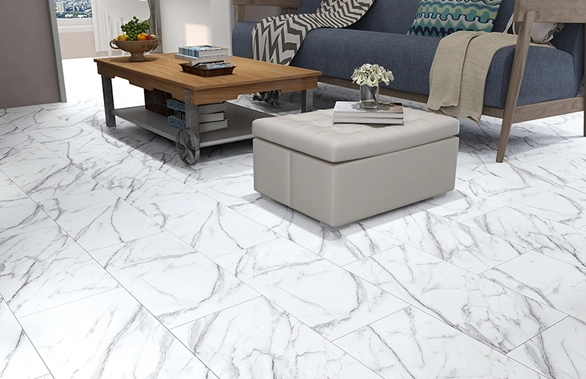 SPC Vinyl Plank Flooring 4mm Click Lock Stone Grain Anti-Slip Indoor Use
