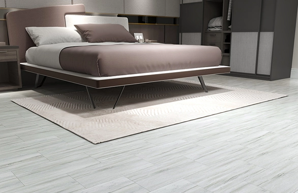 Fireproof Waterproof Wood Grain SPC Flooring For Home Office