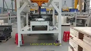 Vinyl Planks Spc Flooring Manufacturer's Production Line