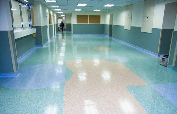 Rolls LVT Vinyl Retro Modern Floor for Hospital Stadium Usage