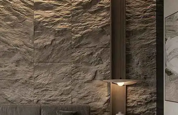 Faux Polyurethane Stone Panel Light Weight PU Stone Panel Wall 3D