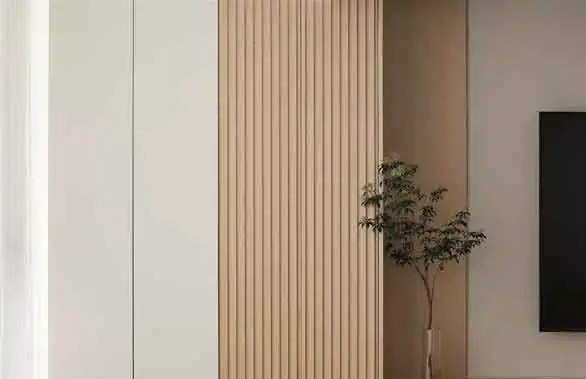 Bamboo And Wood Fiber Fluted Wall Panel Co-Extrusion for Hotel Home Interior Decor